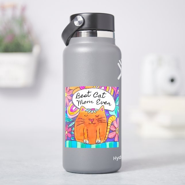 Best Cat Mum Ever Cat Gift Sticker (HydroFlask)