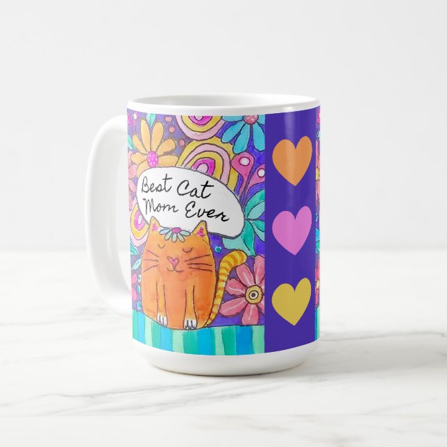 Best Cat Mum Ever Cat Lover Gift Mug (Front Left)