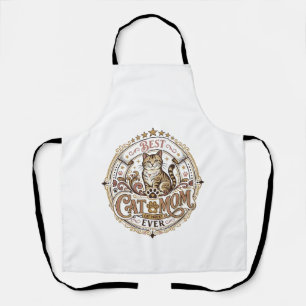 Best Cat Mum Ever Cat Mum Dad Parent Vintage Vecto Apron