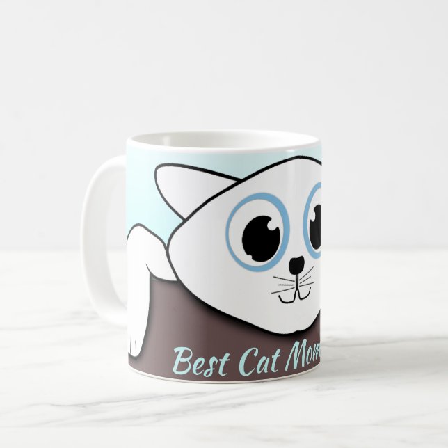 Best Cat Mum Ever Coffee Mug (Front Left)