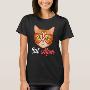 Best Cat Mum Ever Colourful Cat With Sunglass T-Shirt
