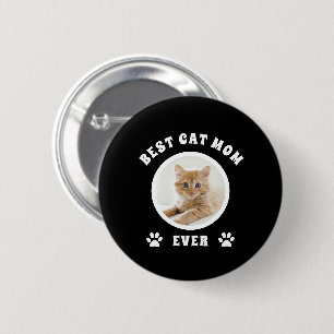Best Cat Mum Ever Custom Photo Personalised 6 Cm Round Badge