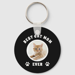 Best Cat Mum Ever Custom Photo Personalised Key Ring