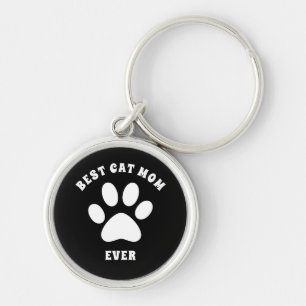 Best Cat Mum Ever Custom Text Personalised Key Ring