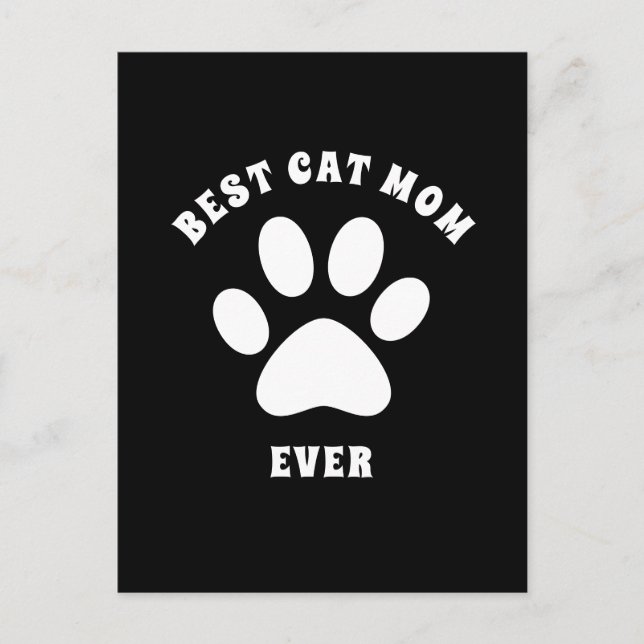 Best Cat Mum Ever Custom Text Personalised Postcard (Front)