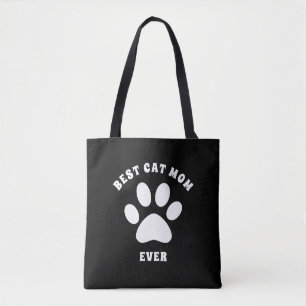 Best Cat Mum Ever Custom Text Personalised Tote Bag