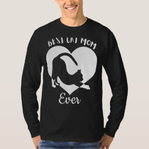 Best Cat Mum Ever Cute Black Cats Vintage White He T-Shirt