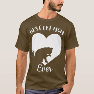 Best Cat Mum Ever Cute Black Cats Vintage White He T-Shirt