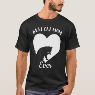 Best Cat Mum Ever Cute Black Cats Vintage White He T-Shirt