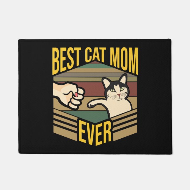 Best Cat Mum ever        Doormat (Front)