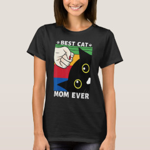 Best Cat Mum Ever Fist Bump Cat  Vintage Mother's  T-Shirt