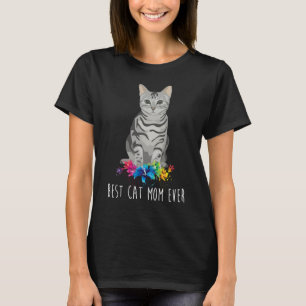 Best Cat Mum Ever Flower Cat Lovers Mothers Day T-Shirt