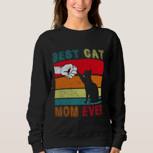 Best Cat Mum Ever Funny Vintage Retro Siamese for Sweatshirt