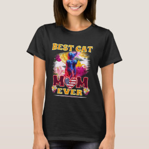 Best Cat Mum Ever Funny Vintage Retro Siamese for T-Shirt