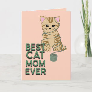 Best Cat Mum Ever Hand Illustrated Mother's Day Card