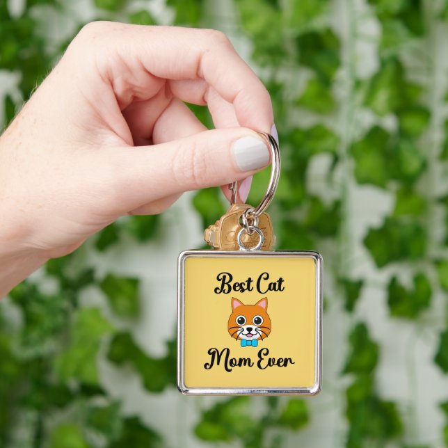 Best Cat Mum Ever Key Ring (Hand)