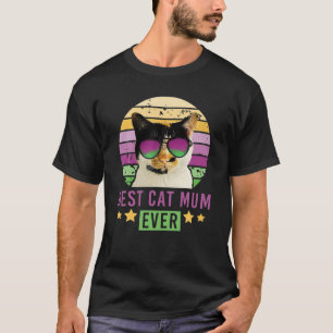 Best Cat Mum Ever Lucky Cat Tortoiseshell Mom T-Shirt