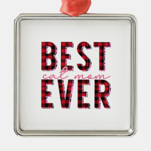 Best Cat Mum Ever Metal Tree Decoration