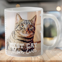 Best Cat Mum Ever Modern Custom Photo and Cat Name