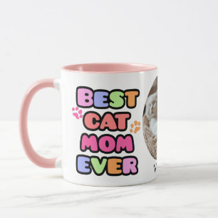 Best Cat Mum Ever Mug with Custom Photo