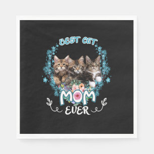 Best Cat Mum Ever Napkin