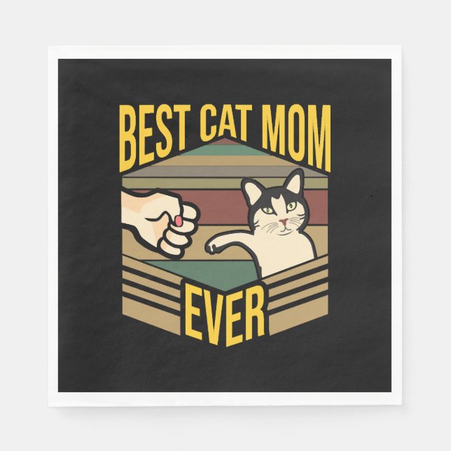 Best Cat Mum ever        Napkin (Front)