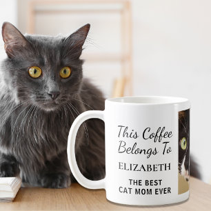 Best Cat Mum Ever Personalised Photo Coffee Mug