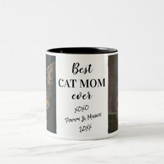 Best Cat Mum Ever Personalised Photos  Two-Tone Coffee Mug