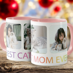 Best Cat Mum Ever Photo Collage Pet  Coffee Mug