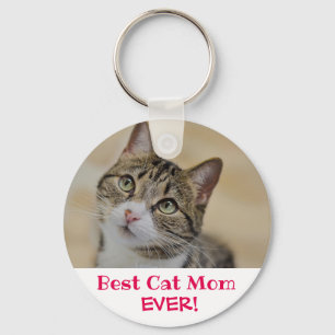 Best Cat Mum Ever Photo Key Ring