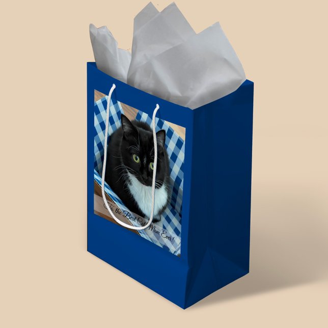 Best Cat Mum Ever Photo Medium Gift Bag (Creator Uploaded)