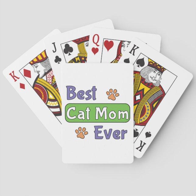 Best Cat Mum Ever Playing Cards (Back)