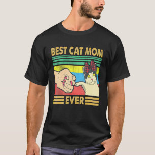 Best Cat Mum Ever Red Headband Motheru2019s Day 1 T-Shirt