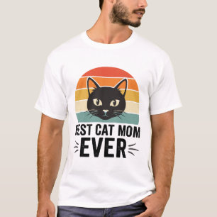 Best Cat Mum Ever Retro Cat Face Vintage Design_1 T-Shirt