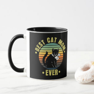 Best Cat Mum Ever Retro Gifts for Cat Mum Mug