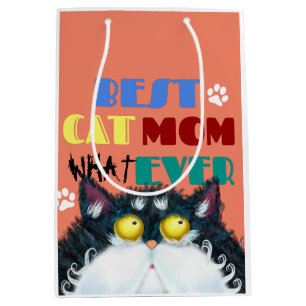 Best Cat Mum Ever Silly Cat Lovers Funny Medium Gift Bag