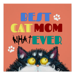 Best Cat Mum Ever   Silly Cat Lovers Funny Poster