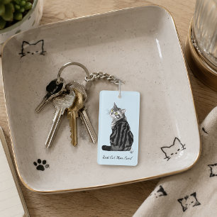 Best Cat Mum Ever Silver Tabby Mother's Day Key Ring
