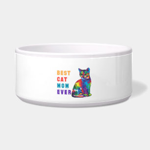 Best cat mum ever text multicolor cute cat lover