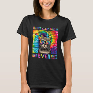 Best Cat Mum Ever Tie Dye Cat Mummy Mother's Day H T-Shirt