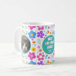 Best Cat Mum Ever Two Photo Mother's Day Coffee Mug
