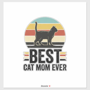 Best Cat Mum Ever Vintage Black Cat Retro Design_1