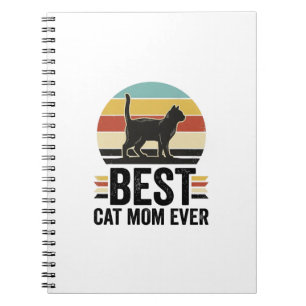 Best Cat Mum Ever Vintage Black Cat Retro Design_1 Notebook