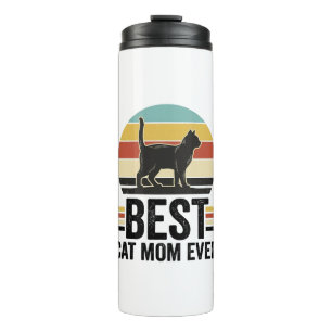Best Cat Mum Ever Vintage Black Cat Retro Design_1 Thermal Tumbler