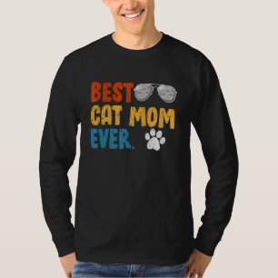 Best Cat Mum Ever Vintage Cat Cool Sunglasses T-Shirt
