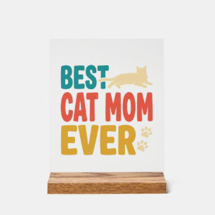 Best Cat Mum Ever Vintage Cat Lover Design_1 Acrylic Sign