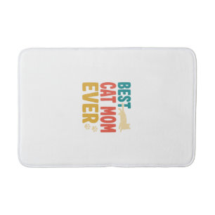 Best Cat Mum Ever Vintage Cat Lover Design_1 Bath Mat