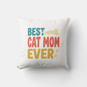 Best Cat Mum Ever Vintage Cat Lover Design_1 Cushion