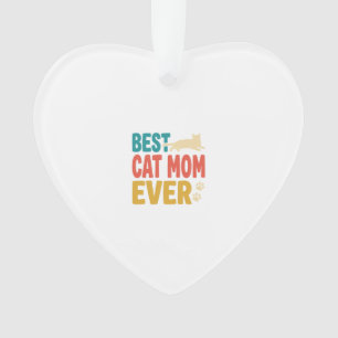 Best Cat Mum Ever Vintage Cat Lover Design_1 Ornament