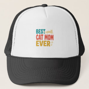 Best Cat Mum Ever Vintage Cat Lover Design_1 Trucker Hat